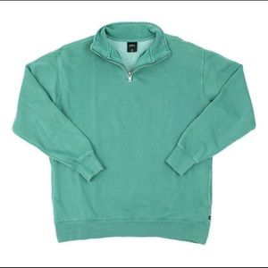 Obey mint green mock zip sweater, size S, NWT